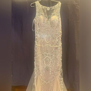 Sequince beaded gown with mermaid bottom